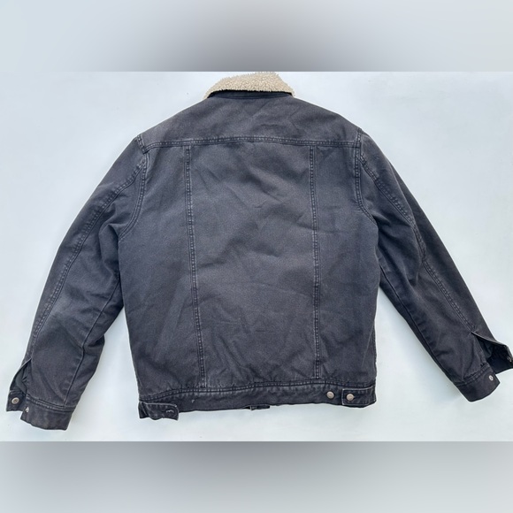 Faherty Timberline Organic Cotton Primaloft Trucker Jean Jacket Washed Sherpa, L - Picture 5 of 13